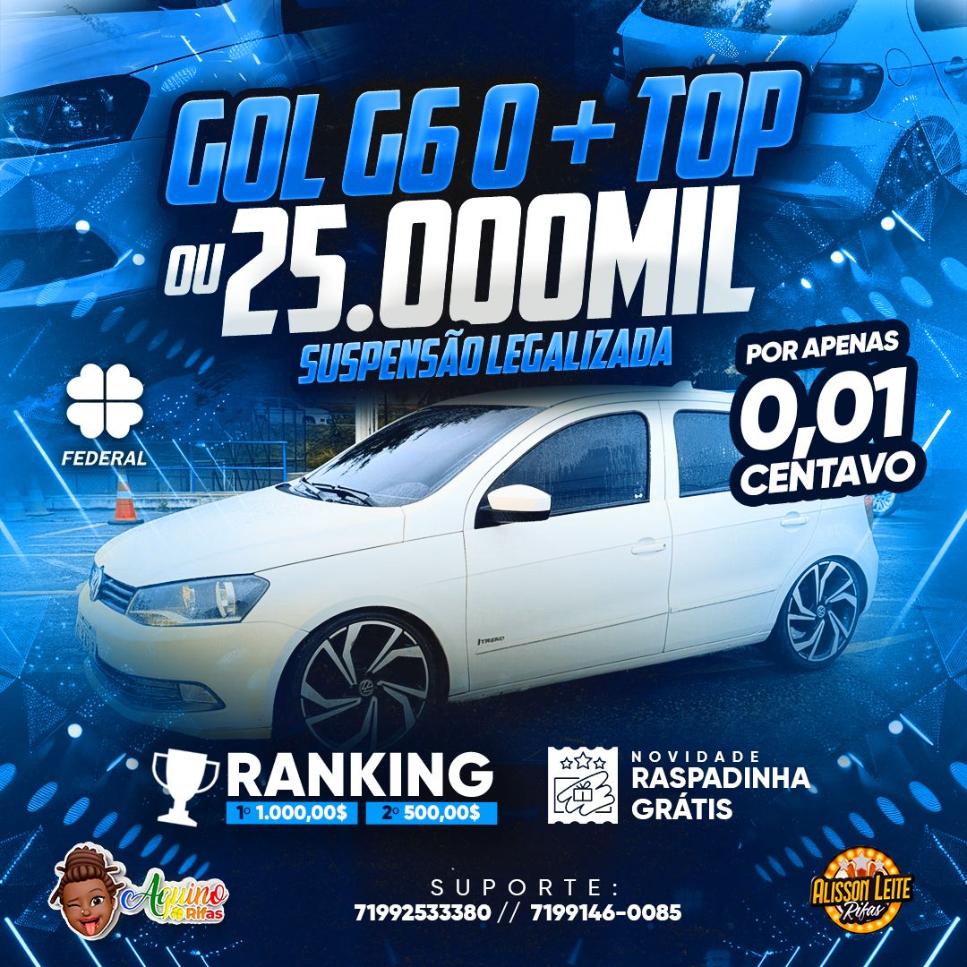 0,01 CENTAVINHO PARA UM GOL G6 NAS 17