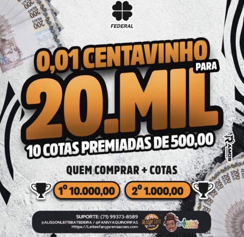 0,01 CENTAVINHO PARA R$20.000,00MIL
